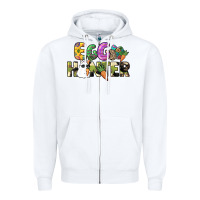 White Egg hunter Zipper Hoodie - NancyCooperArtShop
