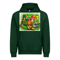 Forest Green St. Patrick's Day gnomies with truck tumbler Urban Hoodie - HowdyJamesFarm