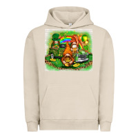Pigment French Oak St. Patrick's Day gnomies with truck tumbler Urban Hoodie - HowdyJamesFarm