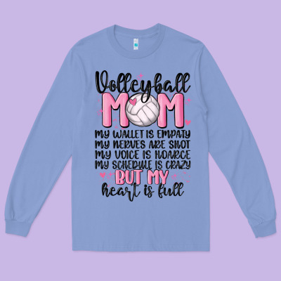 Volleyball Mom Long Sleeve Tee Designed By Maliassmallbusiness