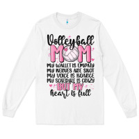 White volleyball mom Long Sleeve Tee - MaliasSmallBusiness