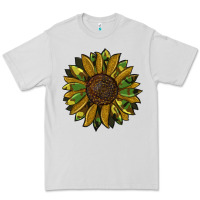Dove Grey camouflage flitter sunflowers Premium Tee - RanaPortraitStore