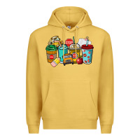 Antique Gold school bus driver coffee cups Premium Hoodie - NancyCooperArtShop