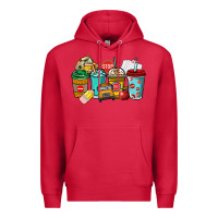Cardinal school bus driver coffee cups Premium Hoodie - NancyCooperArtShop