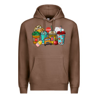Chestnut school bus driver coffee cups Premium Hoodie - NancyCooperArtShop