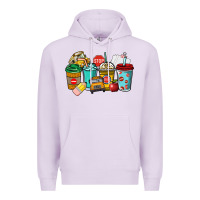 Lilac school bus driver coffee cups Premium Hoodie - NancyCooperArtShop