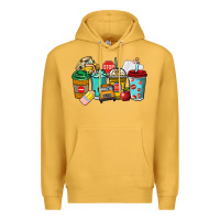 Mustard school bus driver coffee cups Premium Hoodie - NancyCooperArtShop