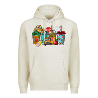 Oatmeal Heather school bus driver coffee cups Premium Hoodie - NancyCooperArtShop