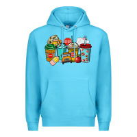 Ocean Blue school bus driver coffee cups Premium Hoodie - NancyCooperArtShop