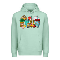 Seafoam school bus driver coffee cups Premium Hoodie - NancyCooperArtShop