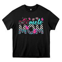 Black moto mom Heavy Core Tee - texasbilliewilder