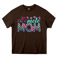Chocolate Brown moto mom Heavy Core Tee - texasbilliewilder