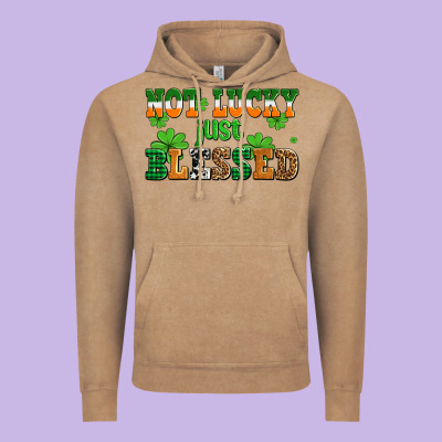 Not Lucky Just Blessed Vintage Hoodie Designed By Adodesignshop
