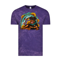 Cloud Purple Rottweiler  rainbow Vintage Tee - Artiststas