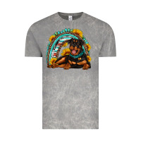 Cloud Rock Rottweiler  rainbow Vintage Tee - Artiststas