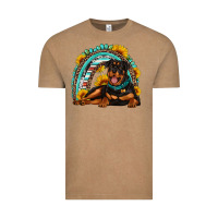 Vintage Coffee Rottweiler  rainbow Vintage Tee - Artiststas