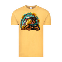 Vintage Mustard Rottweiler  rainbow Vintage Tee - Artiststas