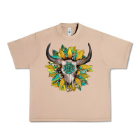 Burro boho bullskull with sunflower and gemstone Urban Heavy Tee - Artiststas