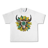 Lunar Rock boho bullskull with sunflower and gemstone Urban Heavy Tee - Artiststas