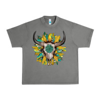 Tornado boho bullskull with sunflower and gemstone Urban Heavy Tee - Artiststas