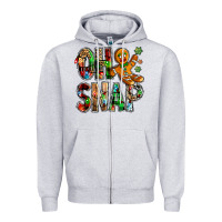 Heather Grey Oh snap Christmas Zipper Hoodie - NancyCooperArtShop