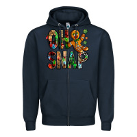 Navy Oh snap Christmas Zipper Hoodie - NancyCooperArtShop