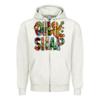 Oatmeal Heather Oh snap Christmas Zipper Hoodie - NancyCooperArtShop
