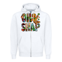 White Oh snap Christmas Zipper Hoodie - NancyCooperArtShop