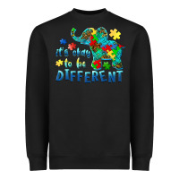 Black it's okay to be different elephant autism awareness Heavyweight Sweatshirt - BarkalooDesign