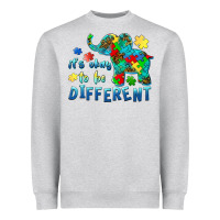 Heather Grey it's okay to be different elephant autism awareness Heavyweight Sweatshirt - BarkalooDesign