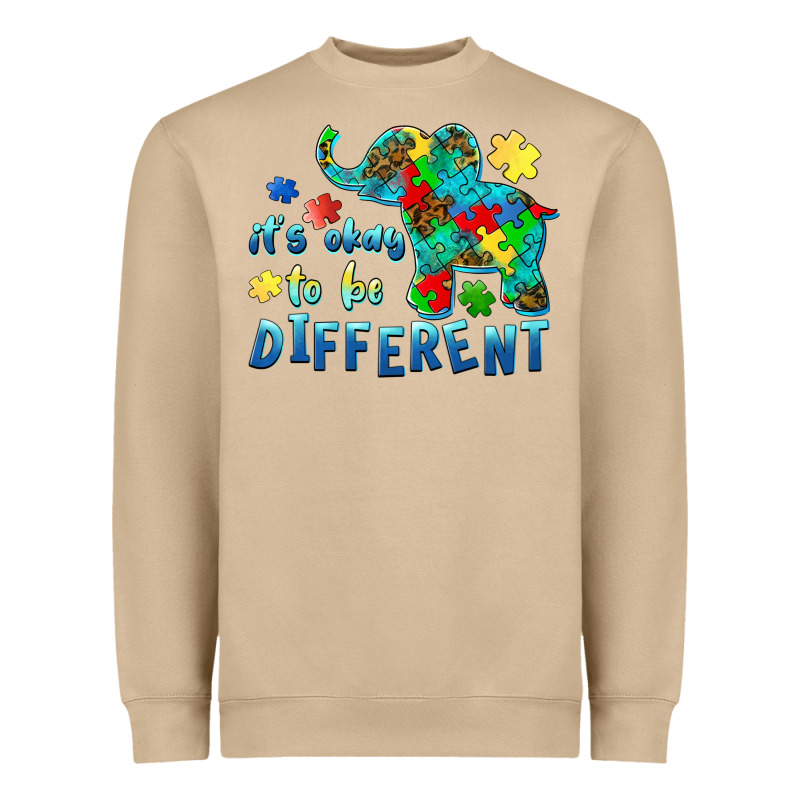 It's Okay To Be Different Elephant Autism Awareness Heavyweight Sweatshirt by BarkalooDesign | Teevron