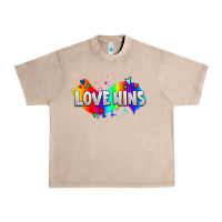 French Oak love wins pride lgbtq Urban Heavy Tee - AdoDesignShop