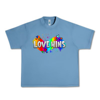 Pebble Blue love wins pride lgbtq Urban Heavy Tee - AdoDesignShop