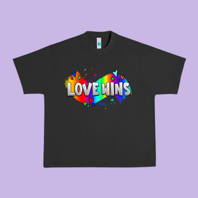 Love Wins Pride Lgbtq Urban Heavy Tee Designed By Adodesignshop