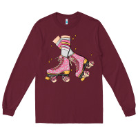Burgundy skate Long Sleeve Tee - MaliasSmallBusiness