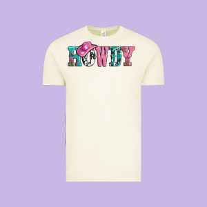 Valentines Day Howdy And Heart Gift Vintage Tee Designed By Adodesignshop