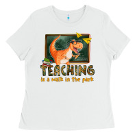 White teaching is a walk in the park Ladies Tee - texasbilliewilder