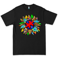 Black autism sunflower Premium Tee - Zillion Design Studio