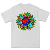 Dove Grey autism sunflower Premium Tee - Zillion Design Studio