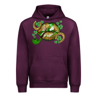 Mauve Wine St. Patrick's Day lips Urban Hoodie - CowGirlArtShop