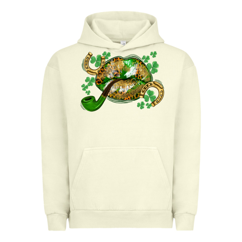 St. Patrick's Day Lips Urban Hoodie by CowGirlArtShop | Teevron