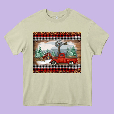 Christmas Farm And Truck Heavy Core Tee Designed By Ranaportraitstore