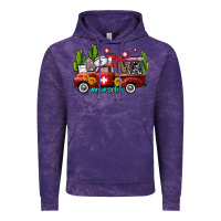 Cloud Purple ma medical assistant nurse truck with cactus and sunflowers Vintage Hoodie - AdoDesignShop