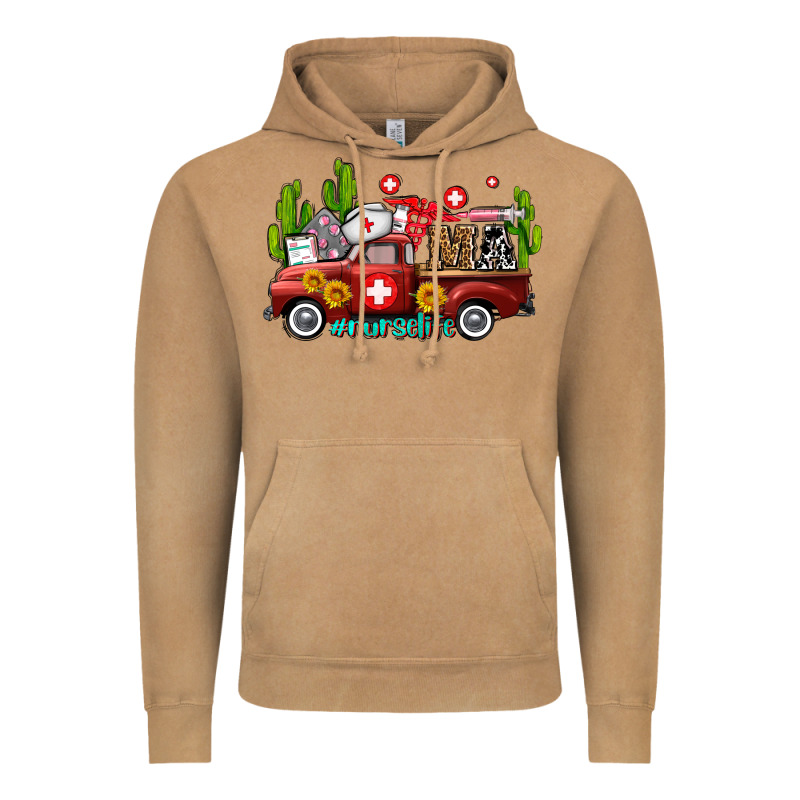 Ma Medical Assistant Nurse Truck With Cactus And Sunflowers Vintage Hoodie by AdoDesignShop | Teevron