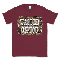 Burgundy Western Wasted On You Background Classic Tee - LillyAllenDesigns