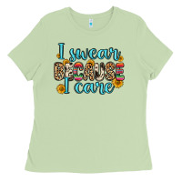 Matcha i swear because i care Ladies Tee - Zillion Design Studio