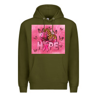 Army Green hope cancer nails Premium Hoodie - NancyCooperArtShop