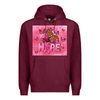 Burgundy hope cancer nails Premium Hoodie - NancyCooperArtShop