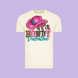 Valentines Day Cowgirl Hat And Howdy Vintage Tee Designed By Adodesignshop