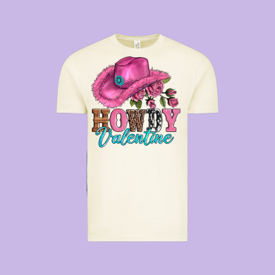 Valentines Day Cowgirl Hat And Howdy Vintage Tee Designed By Adodesignshop